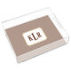Chocolate Herringbone Lucite Trays Image 2 of 3